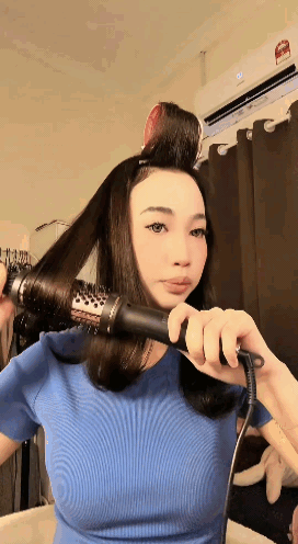 UKLISS 3-In-1 Ceramic Hair Styler - Portable Design With Curling, Straightening And Drying Functions - Black - View 3