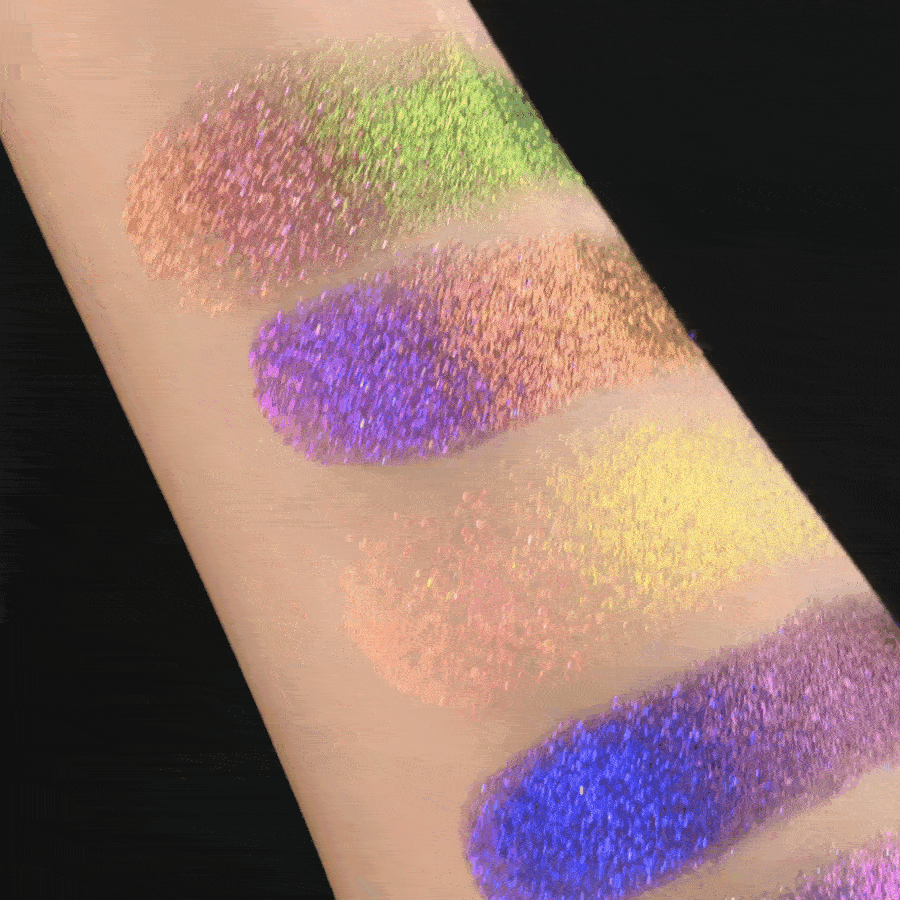 CHARMACY Chameleon Eyeshadow, 1PC Multichrome Glitter Intense Pigmentation Chameleon Sparkling Eyeshadow, Bright Highlighter Duochrome Eye Make Up, Multi-Reflective Finishes Glitter Metallic Halloween Eye Makeup Christmas Winter Fall - 02 - View 2
