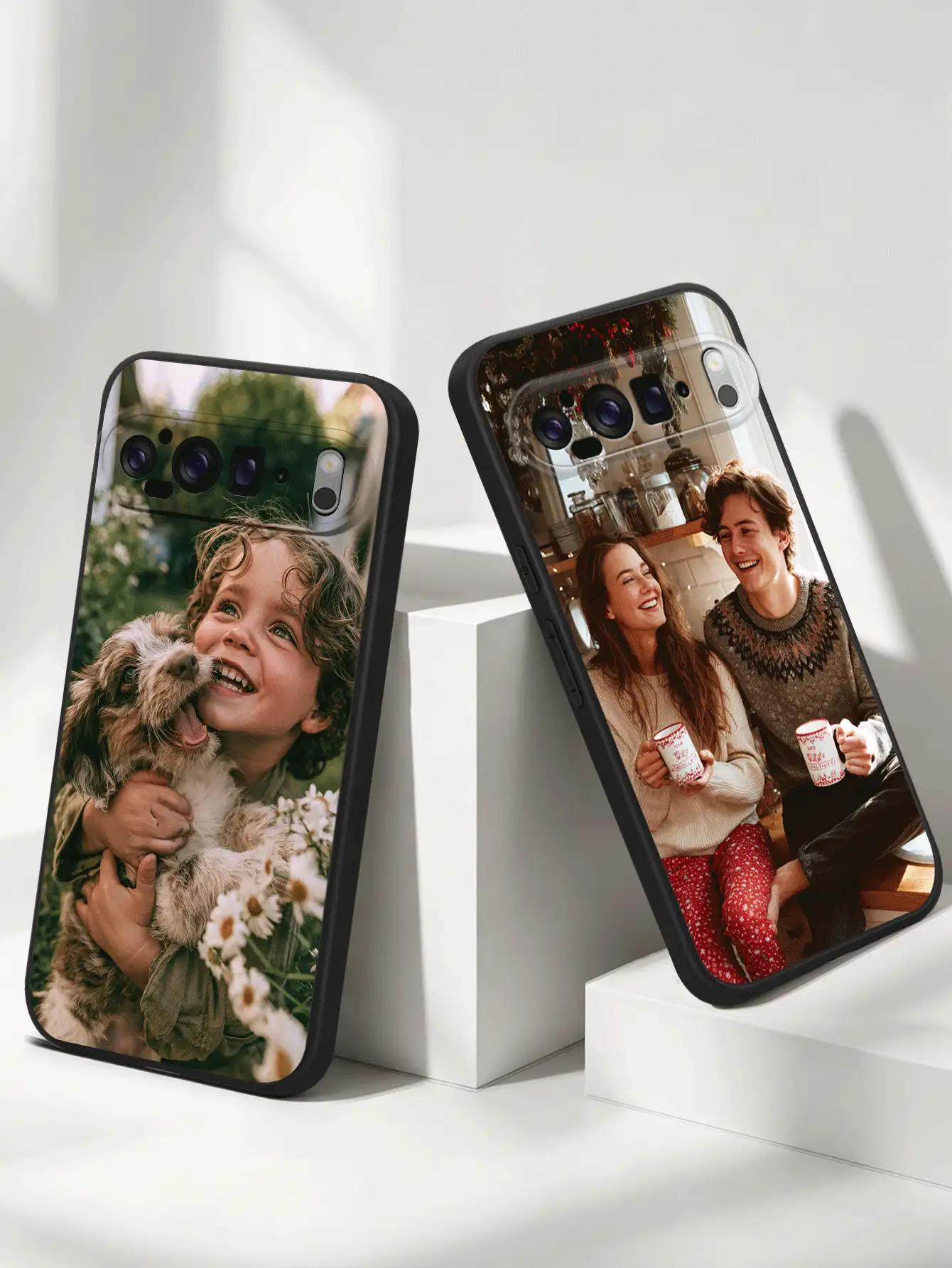 1pc Personalized Custom Phone Case With Image, Transparent Protective Phone Shell, Unique Customized Ideal Gift For Boyfriend, Girlfriend, Family, Friends, Couples, Pet Lovers, Birthday, Graduation, Wedding, Christmas, Halloween, Winter, Party, Autumn, Mother's Day, Father's Day, Phone Cover, Phone Accessories - Black - View 2