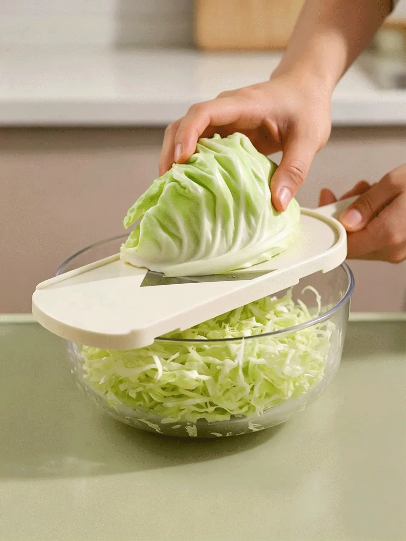 Multi-Functional Vegetable Chopper Vegetable Salad Slicer For Cabbage Lettuce Purple Cabbage Cucumber Bok Choy Multi-Function Cabbage Slicer Grater Shredder Christmas Gift - Multicolor - View 3