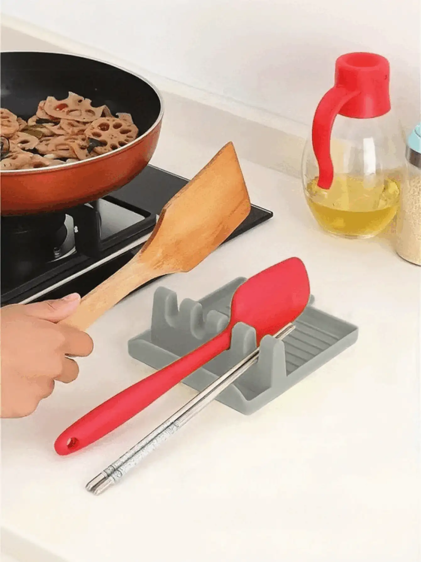Heat Resistant Mat Non Slip Pot Holder For Counter Spoon Rest Pads Back To School Dorm Apartment Kitchen Bathroom Fall Living Room Home Decor Wedding Birthday Party Baking Camping Table Vanity Organizer Accessories - Multicolor - View 3
