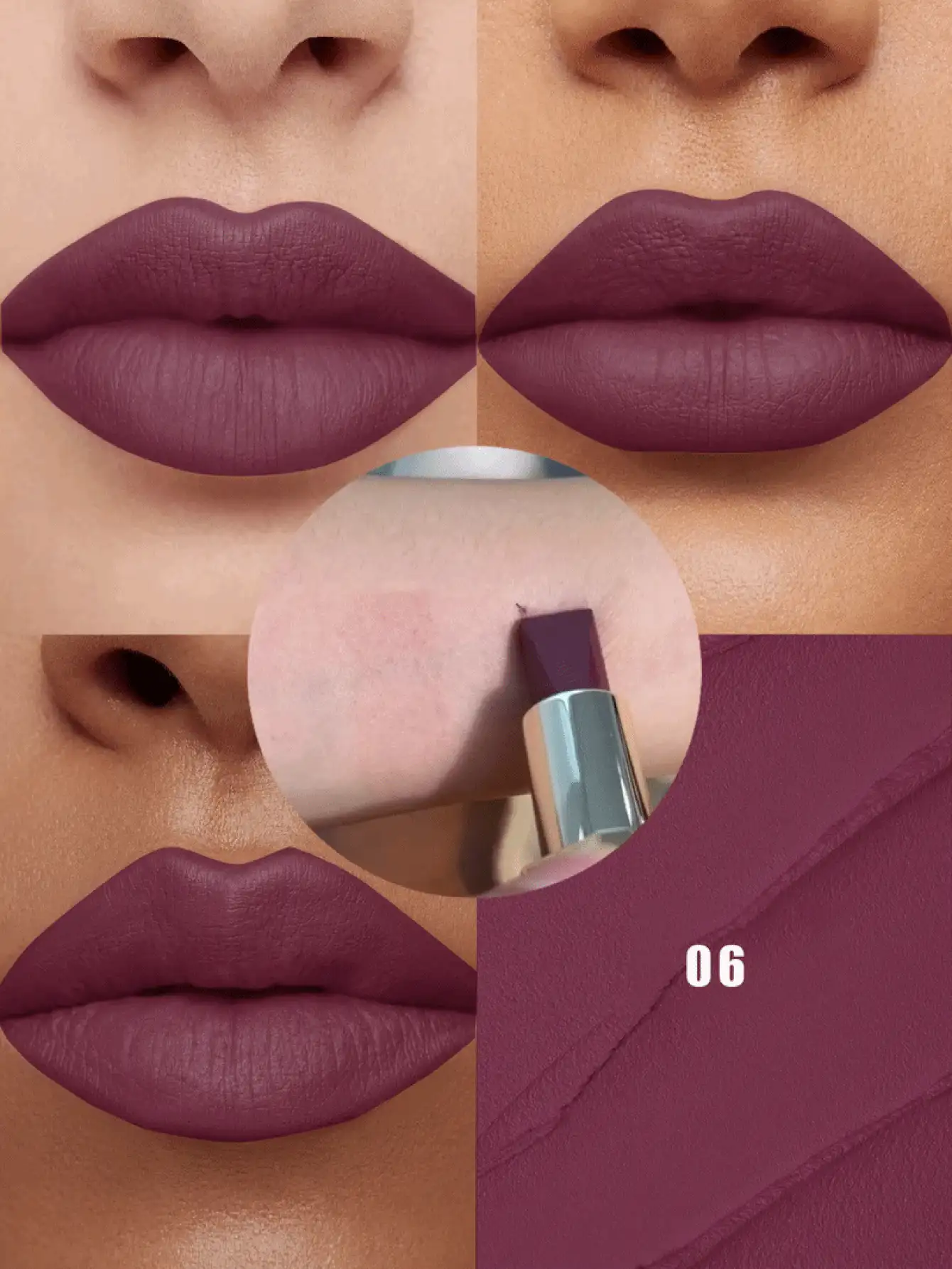 Pudaier 1pc Pink Nude Waterproof Non-Fading Lipstick, Suitable For All Skin Tones, Perfect Valentine's Day Gift For Her - 06 - View 2