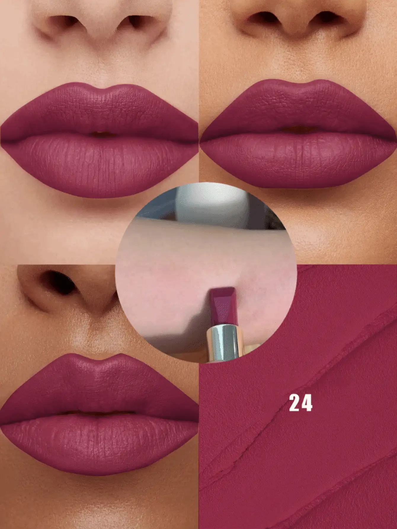Pudaier 1 buah Lipstik Pink Nude Tahan Air dan Tidak Pudar, Cocok untuk Semua Warna Kulit, Hadiah Hari Valentine yang Sempurna untuknya - 24 - View 2