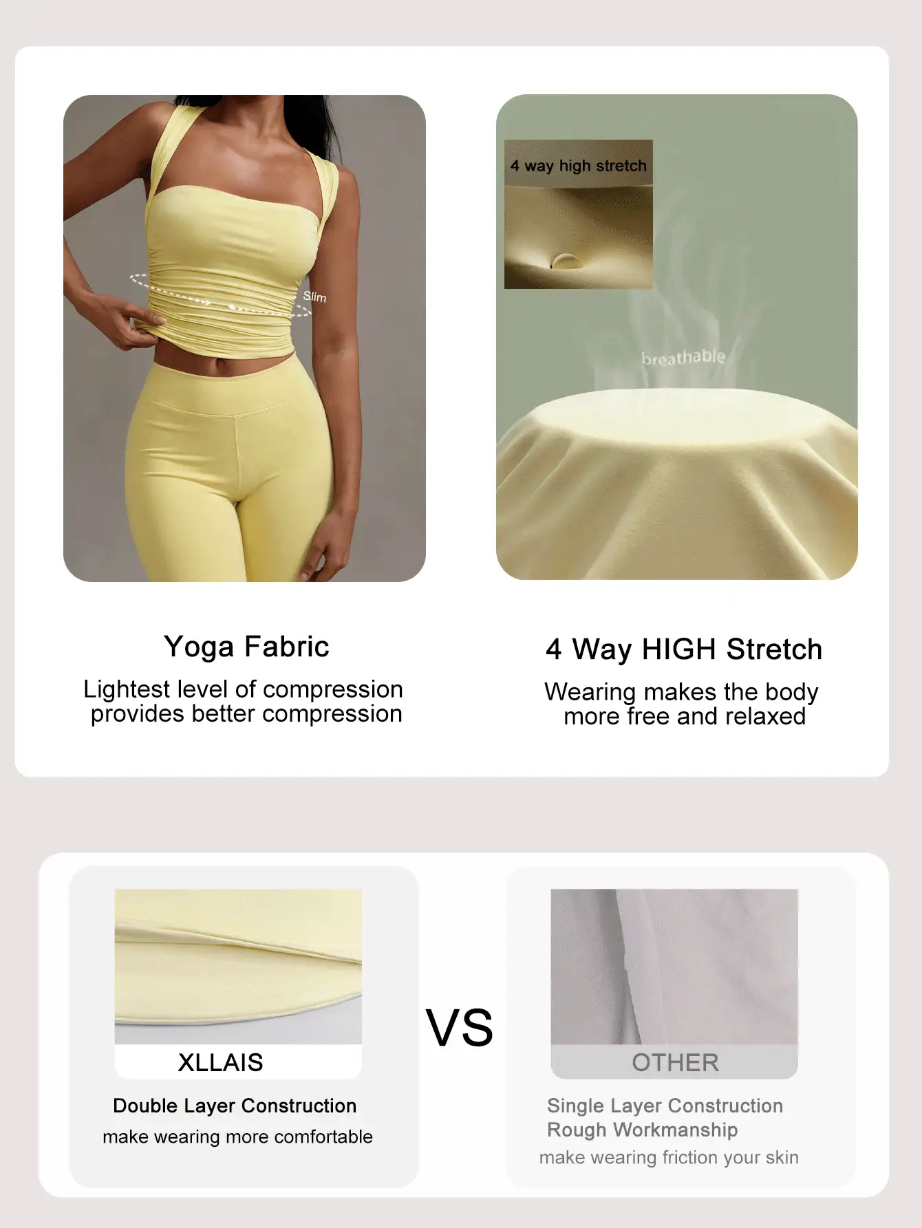 XLLAIS Fashionable Yellow Lapel Casual Vacation Slim Fit Women's Camisole Top, Suitable For All Seasons - Yellow - View 5