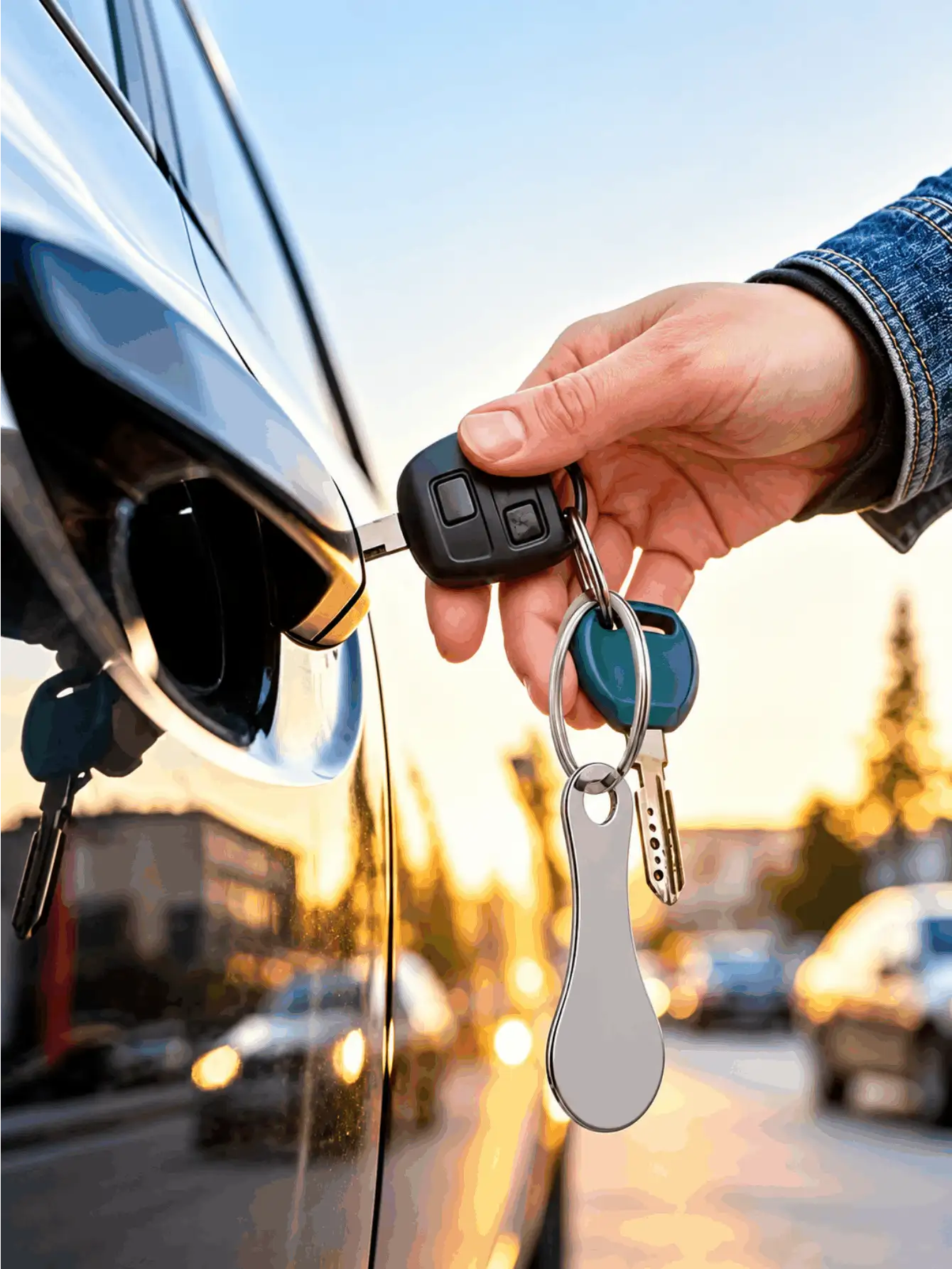 ميدالية مفاتيح من الفولاذ المقاوم للصدأ لفتح عربة التسوق، مفتاح قابل لإعادة الاستخدام لفتح العربة، أداة إطلاق العملات المعدنية المضادة للفقدان، مناسبة لعربات السوبر ماركت ومفاتيح السيارة والسفر، إكسسوار عملي للحمل اليومي، هدية، ضروري للعطلات، ضروري للمنزل - A - مشاهدة 2