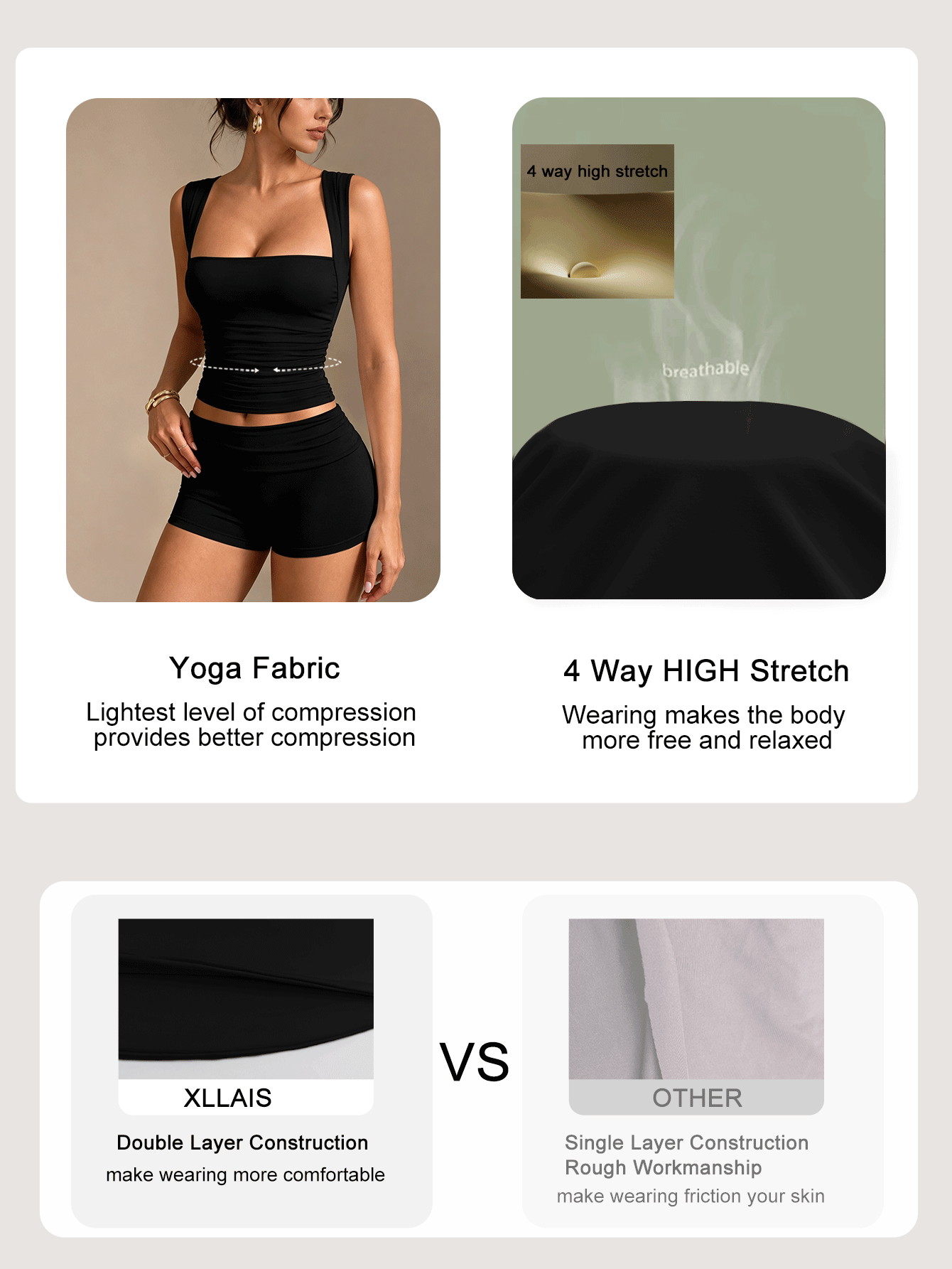 XLLAIS Fashionable Collared Black Camisole Top, Casual Vacation Fitted Women Sleeveless Shirt, Suitable For All Seasons Summer, Chic & Elegant - Black - View 10