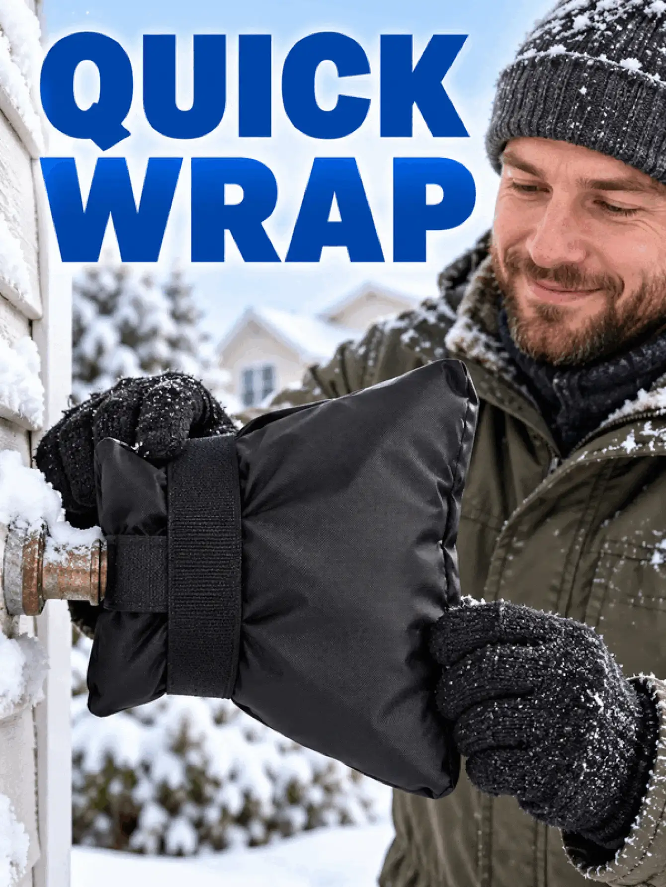 Faucet Anti Freezing Insulation Cover Outdoor Water Pipe Anti Freezing Dust Cover To Prevent The Faucet From Freezing Winter Insulation Artifact Reusable Easy To Remove For Home Garden Kitchen Various Outdoor Environments Winter Essential - A - View 3