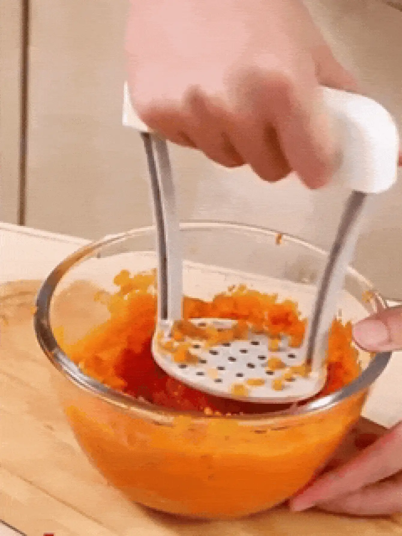Potato Masher Hand Press Smasher For Vegetables And Fruits Cooking Blender Tool Back To School Dorm House Apartment Fall Kitchen Room Home Decor Halloween Christmas Wedding Birthday Baking Party Table Camping Coffee Bar Essentials Accessories - Multicolor - View 3
