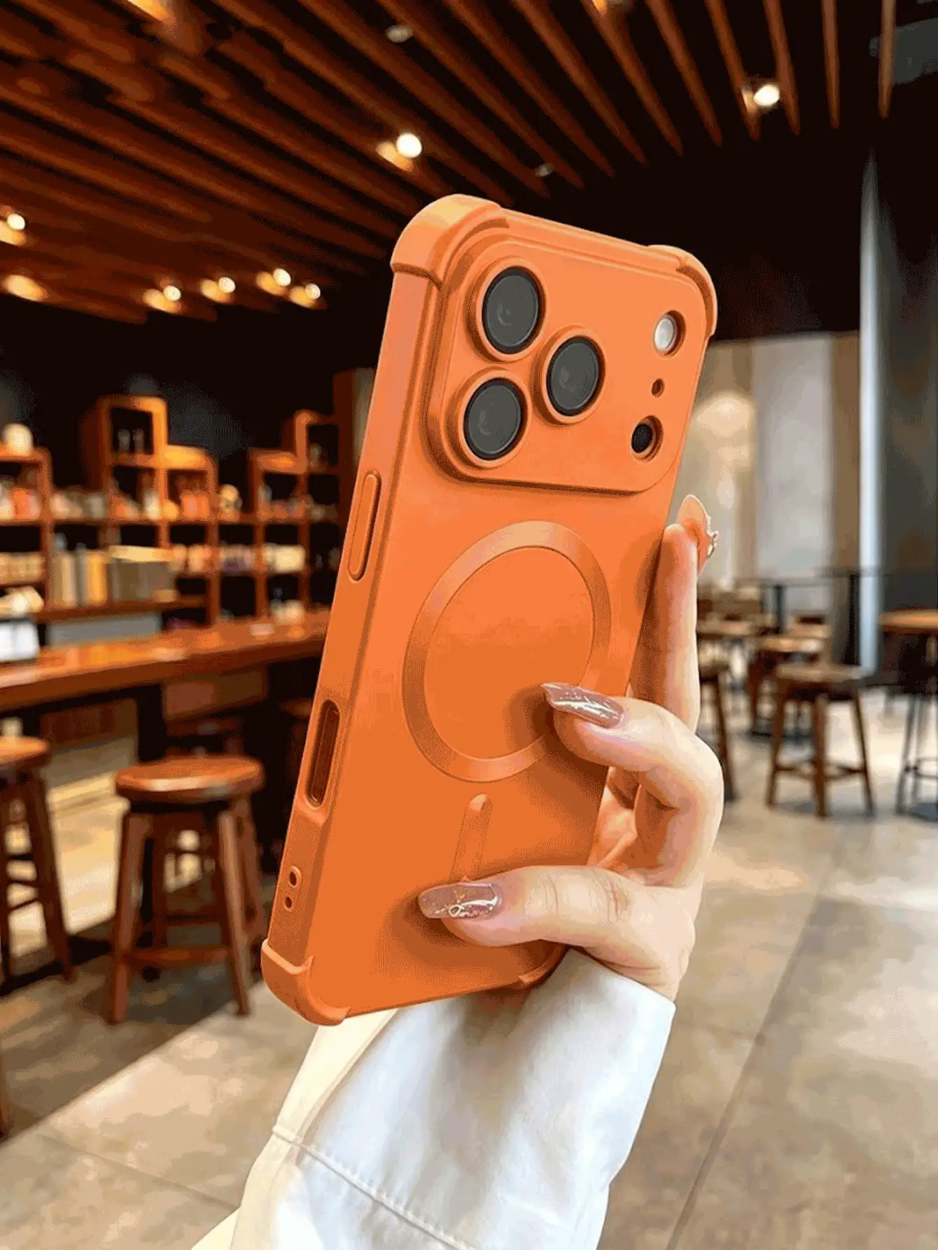 18 Pro Max Phone Case - Luxury Shockproof Anti-Collision Matte Phone Case, Suitable For 18 Pro Max 17 Pro Max Men And Women, With Lens Film 18 Pro Phone Case, Soft Frame Anti-Fingerprint Anti-Shock Back Cover - Multicolor - View 3