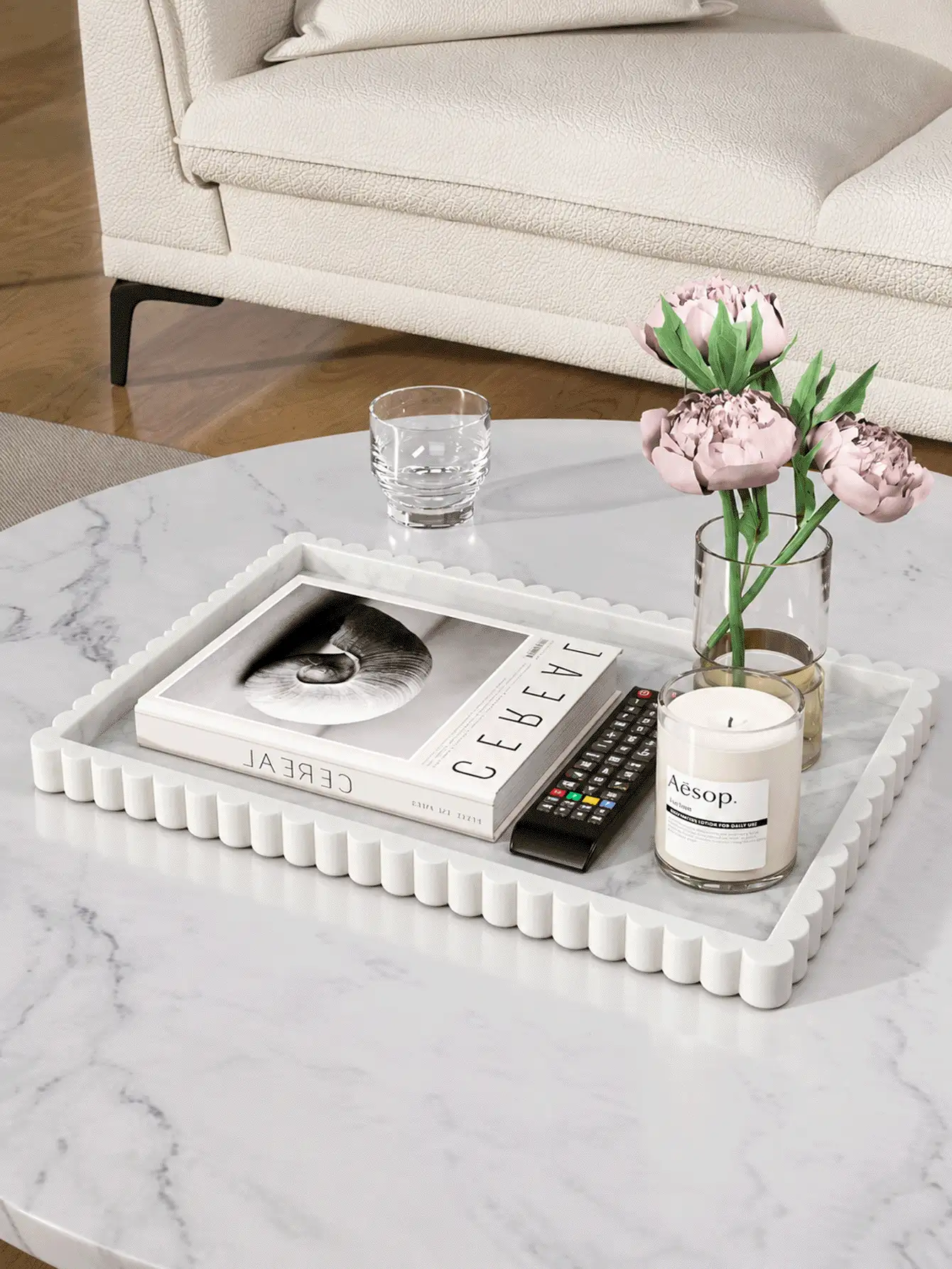 A 12-Inch Silicone Tray Suitable For Use On Desks, In Cabinets, On Kitchen Countertops, As A Dining Table Centerpiece, Or On Coffee Tables; It Can Be Used To Organize Seasonings And Spices Or Serve As A Decorative Tray For Bathroom Vanities. - View 2