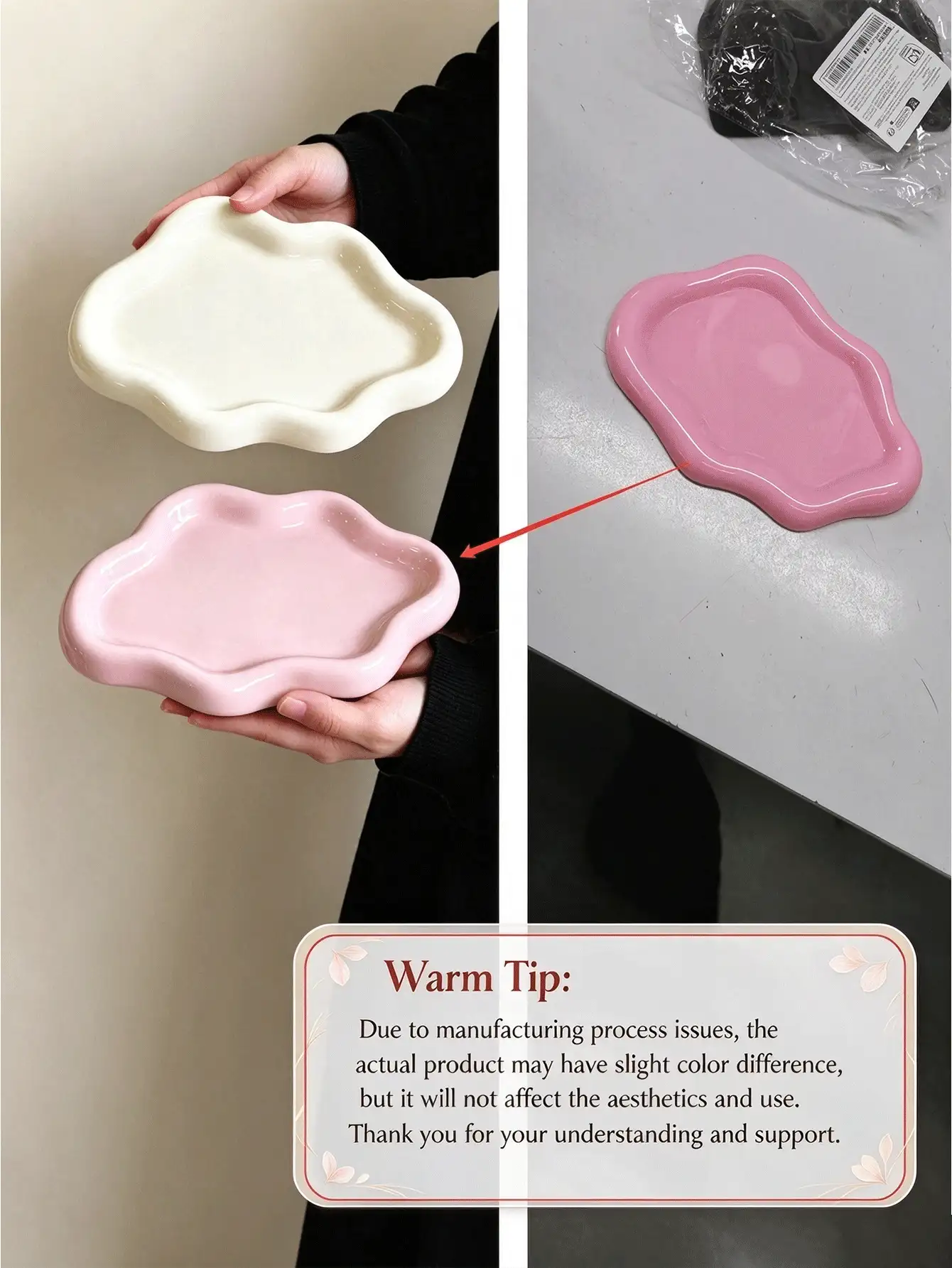 This Elegant Cloud-Shaped Plastic Tray, Featuring A Minimalist Fashion Single-Layer Design, Can Be Used As A Jewelry And Accessory Storage Tray, A High-End Jewelry And Perfume Display Stand, Or A Stylish Key Holder, Suitable For Home Use - Multicolor - View 7