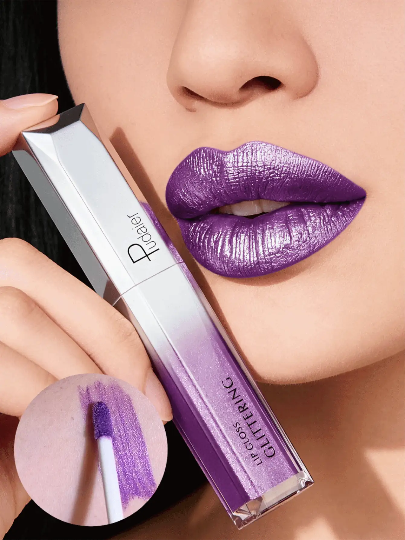 Pudaier Valentine's Day Gift Metallic Liquid Lipstick Long-Lasting Non-Fading Smooth Matte Finish Suitable For All Skin Tones - 03 - View 2