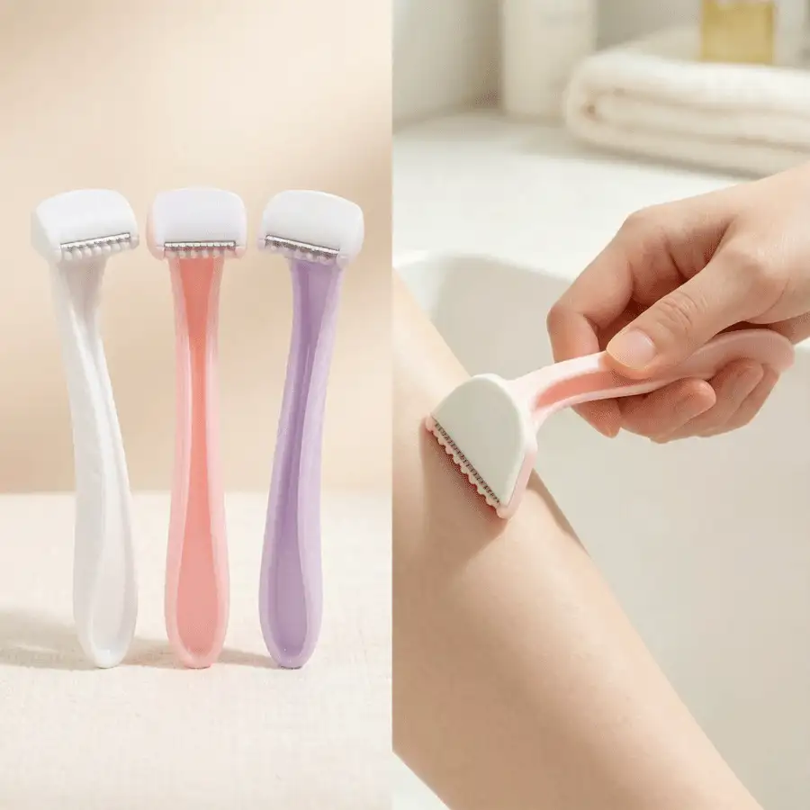 女用迷你便攜式手動唇部、腋下、腿部、比基尼除毛刮鬍刀修剪器 - 多色 - 查看 9