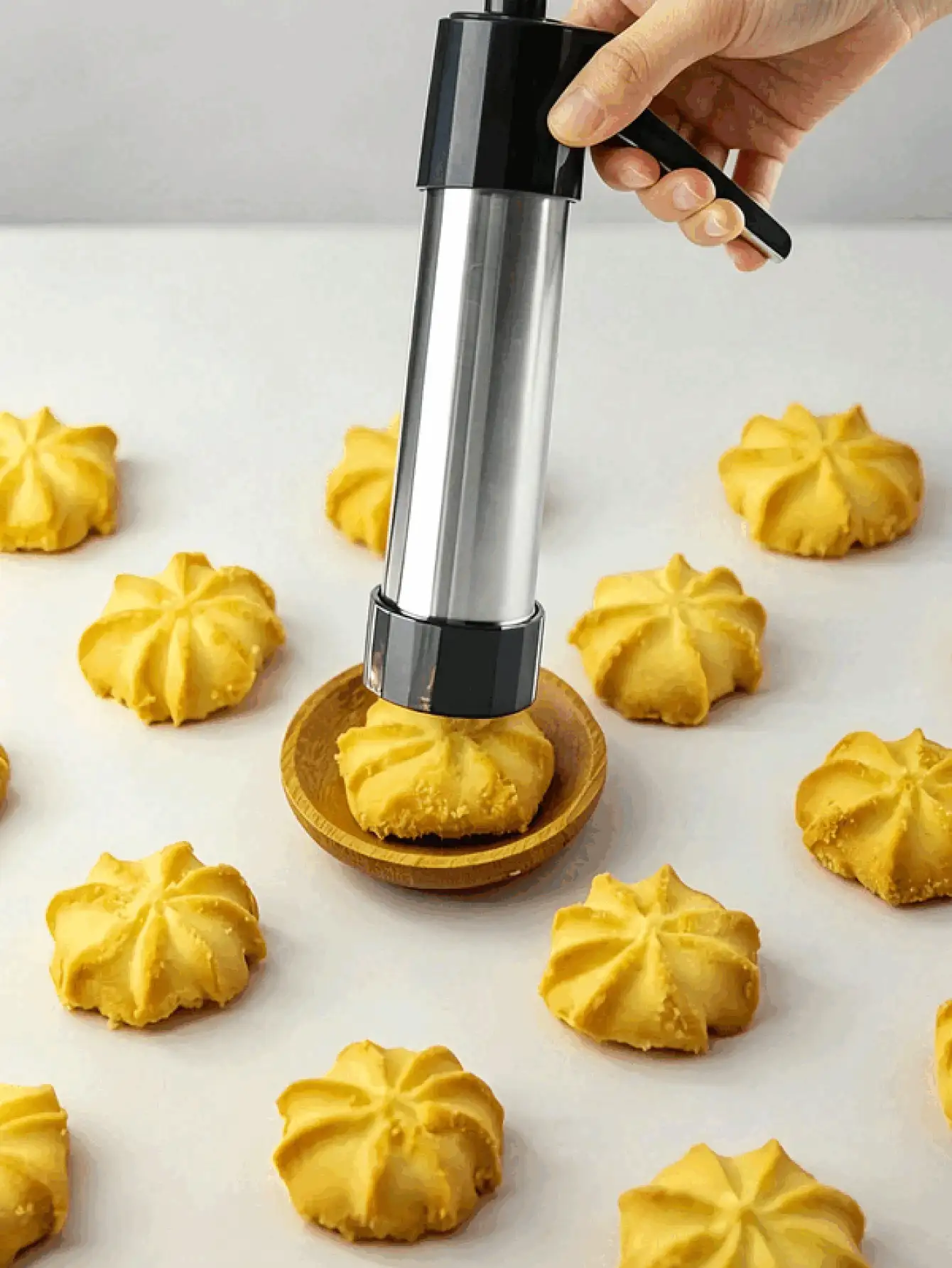 Stainless Steel Cookie Cutter Set, Multi-Function Cream Piping Gun, Washable Cookie Extruder, Suitable For Making Donuts And Cream Cakes, Kitchen Essential, Autumn Home Halloween Kitchen Christmas Kitchen Decor And Accessories, Coffee Bar Accessories - Multicolor - View 3