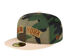 Mũ len New Era 59Fifty MLB New York Yankees Woodland Camo 1998 World Series - màu xanh lá - Xem 1