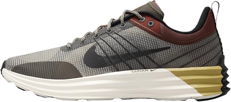 Nike, Lunar Roam SE, FZ8116-300, (NẮNG/ĐEN-ĐỎ SEPIA-VỪA Ô LIU) 9.5 - Xanh quân đội nhạt/Đen-Nâu đỏ-Xanh ô liu trung bình - Xem 1