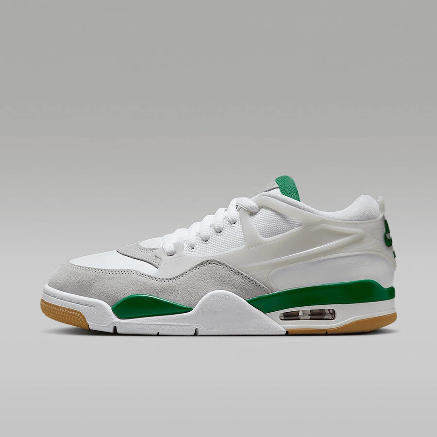 Jordan Giày thể thao thường ngày AIR 4 RM dành cho nam - Trắng/Xanh lá/Xám - Xem 1