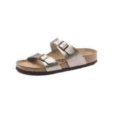 Birkenstock 女士凉鞋 休闲 轻便 舒适 易穿脱 透气 搭扣 品牌标识 柔软 百搭 沙滩 日常 居家 夏季 旅行 度假 1016169 - 灰褐色 - 查看 1