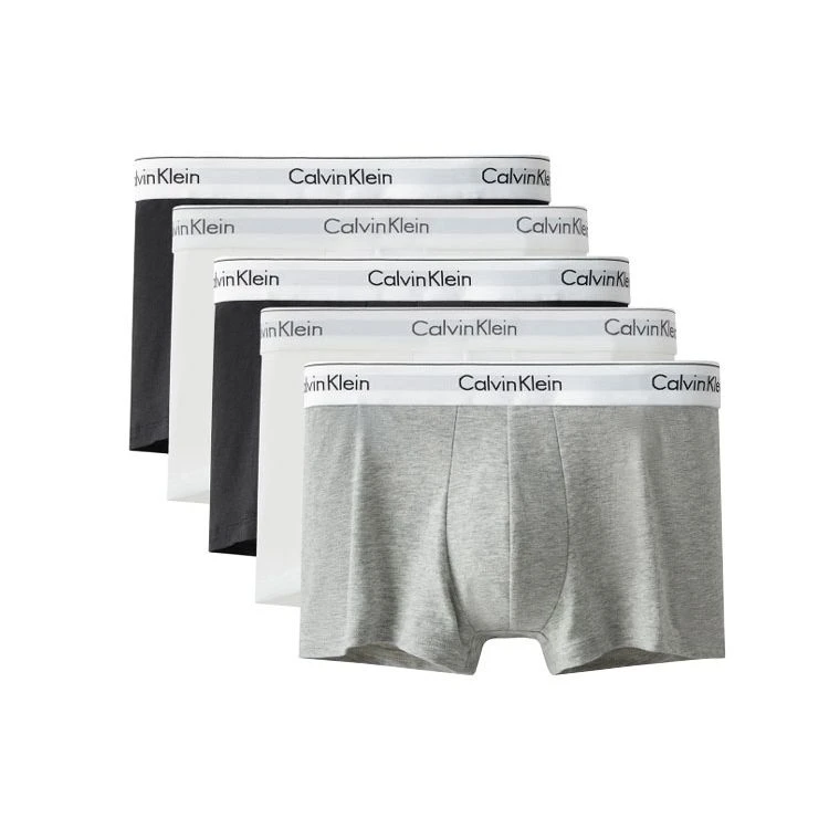 Calvin Klein LOW RISE TRUNK 5PK Blk/Blk W Turbulence Logo/Blk W Petunia Pink Logo/ - Black/Gray - View 1