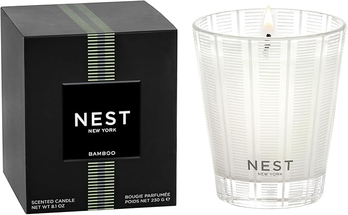 Nest Bamboo Classic Candle 8.1oz/230g Up To 60-Hour Burn Time, Fresh Florals, Cruelty Free Girlfriend Wife Mother Friend Boyfriend Husband Father Brother Birthday Graduation Party Travel Camping Outdoors School Campus Trip Festivals Anniversary Office Winter Christmas Special Occasions, Party - Multi Scents - View 1