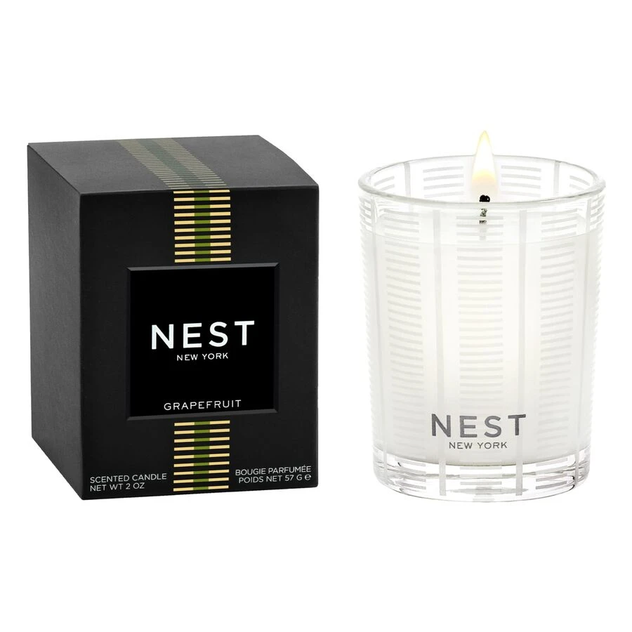 Nest Grapefruit Votive Candle 2oz/57g Up To 28-Hour Burn Time Girlfriend Wife Mother Friend Boyfriend Husband Father Brother Birthday Graduation Party Travel Camping Outdoors School Campus Trip Festivals Anniversary Office Winter Christmas Special Occasions, Party - Multi Scents - View 1