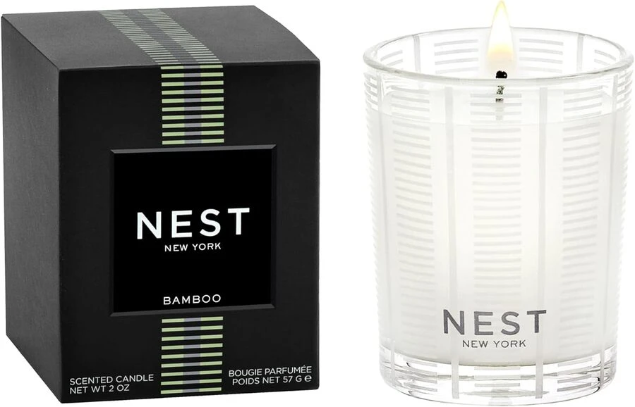 Nest Bamboo Votive Candle 2oz/57g Fragrance For Up To 28-Hour Burn Time, Reusable Glass Vessel Girlfriend Wife
Mother Friend Boyfriend Husband Father Brother Birthday Graduation Party Travel Camping Outdoors School Campus Trip Festivals Anniversary Office Winter Christmas Special Occasions, Party - Multi Scents - View 1