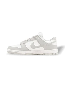 Giày Nike Dunk Low dành cho nữ, kiểu dáng thường ngày, nhẹ, có đệm, thoáng khí, đế dày, logo, thân thiện với da, đa năng, phù hợp đi làm hàng ngày, tập gym, đi chơi, thư giãn, du lịch. Màu xám DD1873-113 - Trắng/Xám - Xem 1