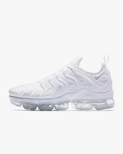 Nike Air Vapormax Plus Women Casual Sneakers Breathable Cushioning Shock Absorptilightweight Thick Sole Logo Versatile Gym Commuting Daily Wear White 924453-100