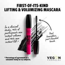NYX On The Rise Volume Lift Mascara 黑色化妆睫毛膏 0.33 盎司/10 毫升 丰盈卷翘防晕染持久 女友妻子母亲朋友生日毕业派对旅行露营户外学校校园旅行节日周年纪念秋季万圣节秋季造型哥特风格闪亮夜间外出辣妹 - 黑色 - 查看 3