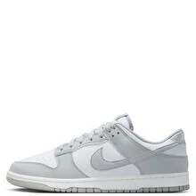 Nike Dunk Low 女款休闲鞋，轻盈缓震，透气舒适，厚底设计，饰有品牌标志，亲肤百搭，适合日常穿着、健身通勤、下班后休闲旅行、约会等场合，白色 HF5441-105 - 白色/灰色 - 查看 1