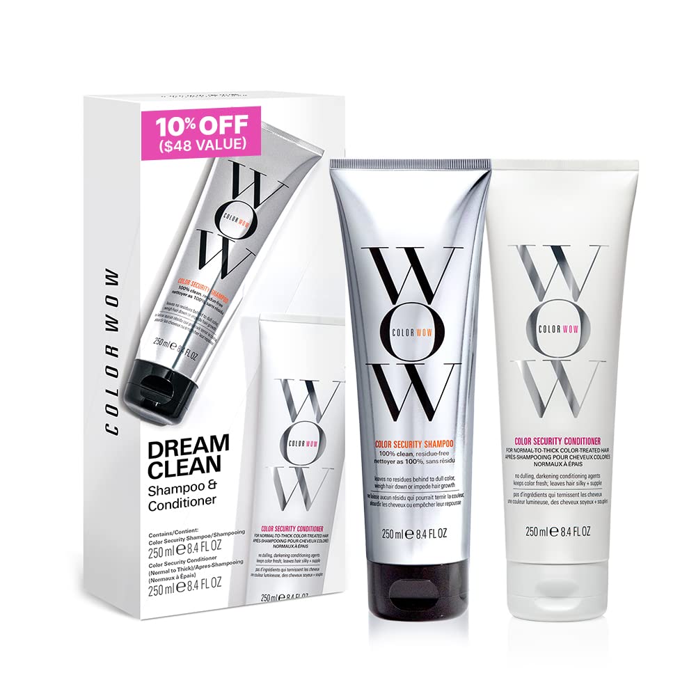 Color Wow Dream Clean Duo 2 件套（洗发水 250ml+护发素 250ml）适合浓密发质 8.4oz/250ml*2 - 適合濃密的頭髮 - 查看 1