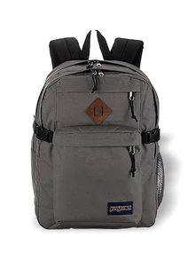 Jansport MAIN CAMPUS 女士背包户外休闲通勤购物上学旅行轻便可调节肩带多个隔层存储便携柔软亲肤易清洁拉链石墨灰 Js0a4qul-GRAPHITE GREY - 灰色 - 查看 1