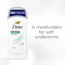 Dove 止汗香体棒，敏感肌肤适用，74克/2.6盎司，不含对羟基苯甲酸酯、酒精和人工色素，全天候防护。适合送给女朋友、妻子、母亲、朋友、男朋友、丈夫、父亲、兄弟等，可用于生日、毕业聚会、旅行、露营、户外活动、学校校园旅行、节日庆典、周年纪念、办公室、冬季、圣诞节等特殊场合。 - 多樣化香型 - 查看 3