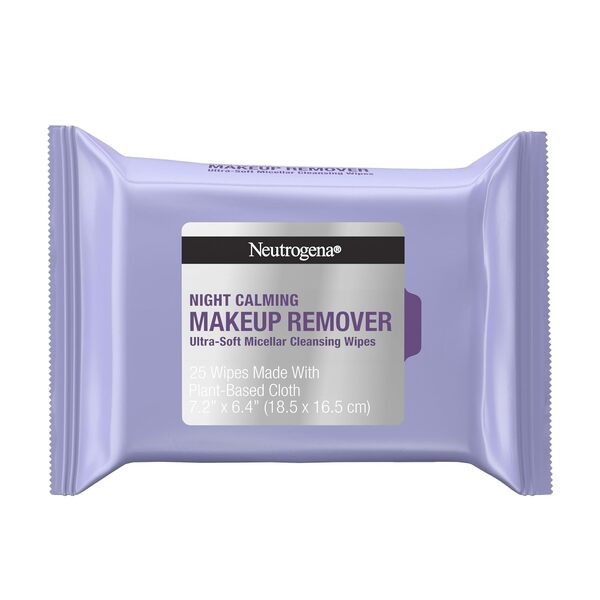 Neutrogena Night Calm Make-Up Remover Wipes Makeup 25 Count Nighttime Facial Towelettes To Remove Sweat, Dirt & Makeup, Leaves Skin Feeling Calm, Alcohol-Free, 100% Plant Based Cloth Girlfriend Wife Mother Friend Boyfriend Husband Father Brother Birthday Graduation Party Travel Camping Outdoors School Campus Trip Festivals Anniversary Office Winter Christmas Special Occasions, Party