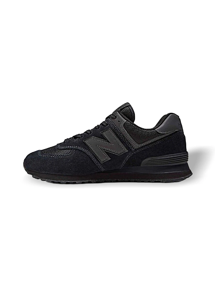 Giày thể thao nam New Balance Đế dày chống sốc, đệm lưới thoáng khí, logo đa năng, tập gym, chạy bộ, đi làm, hàng ngày, màu đen ML574EVE - đen - Xem 1