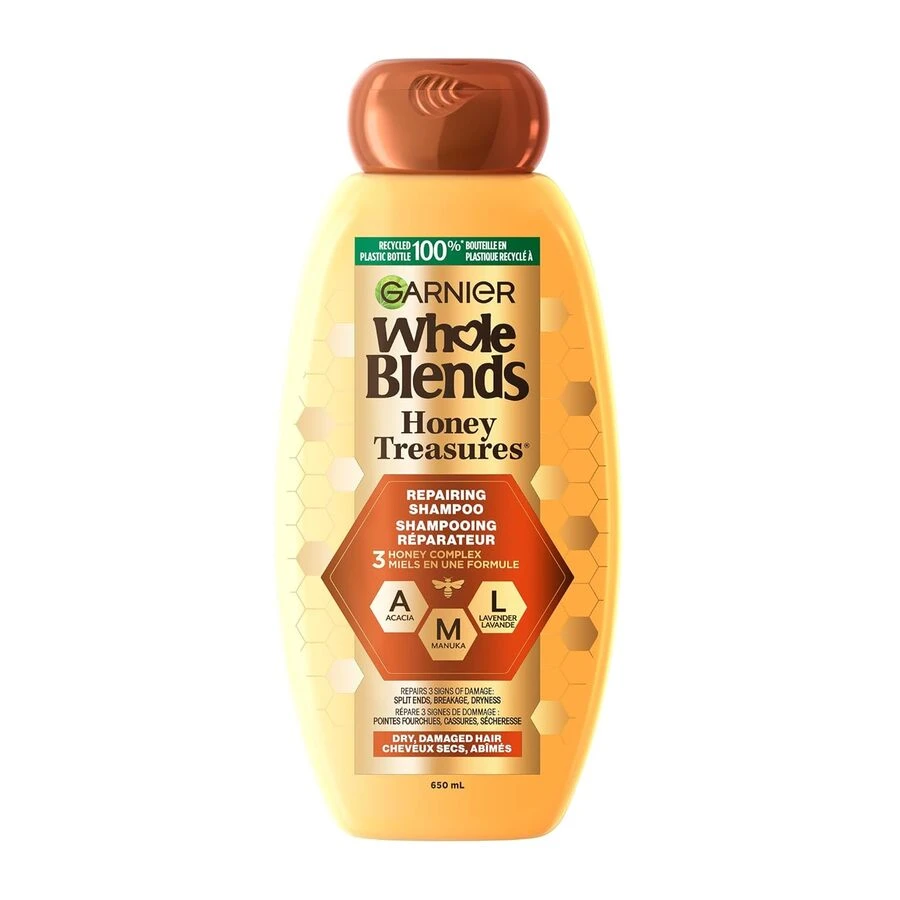 Garnier Honey Treasures Shampoo For Dry Damaged Hair 22oz/650ml – Repairing Formula With Honey Complex, Manuka And Acacia Scent, Strengthens Brittle Strands, Reduces Split Ends And Breakage, Deep Hydration For Over-Processed Hair - Multicolor - View 1