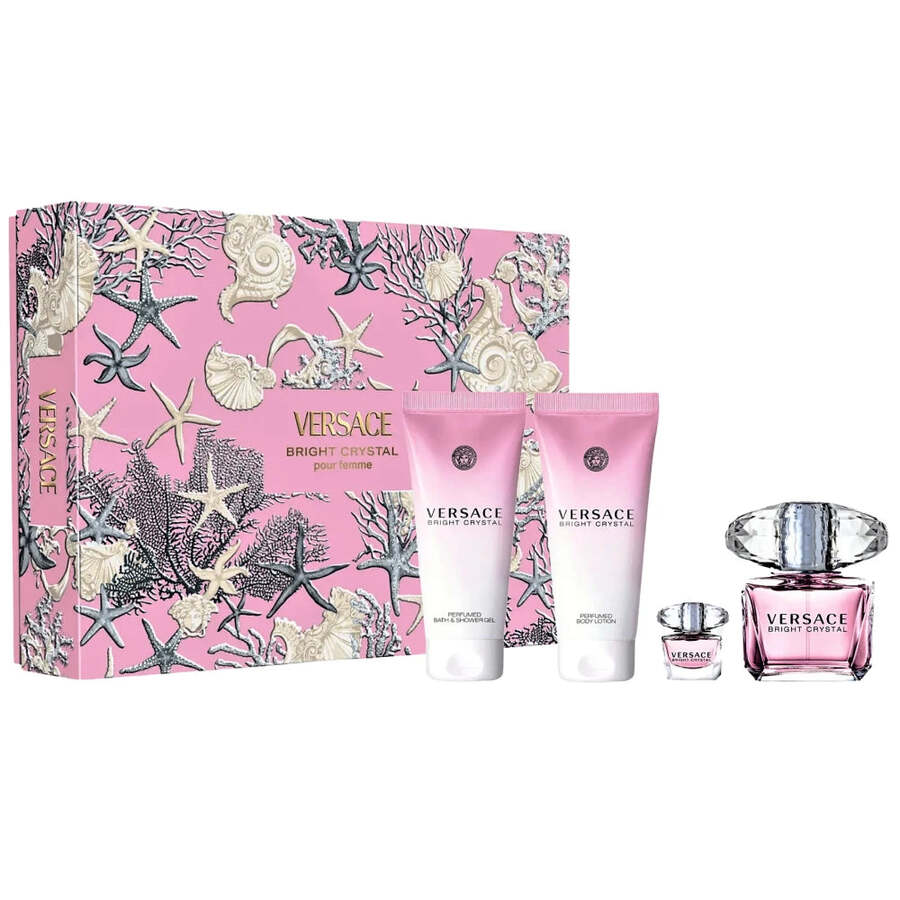 Versace 晶莹女士4件套（EDP 3盎司+沐浴露 3.4盎司+身体乳 3.4盎司+EDP 0.17盎司）3.4盎司/100毫升*2+0.17盎司/5毫升+3盎司/90毫升 - 多樣化香型 - 查看 1