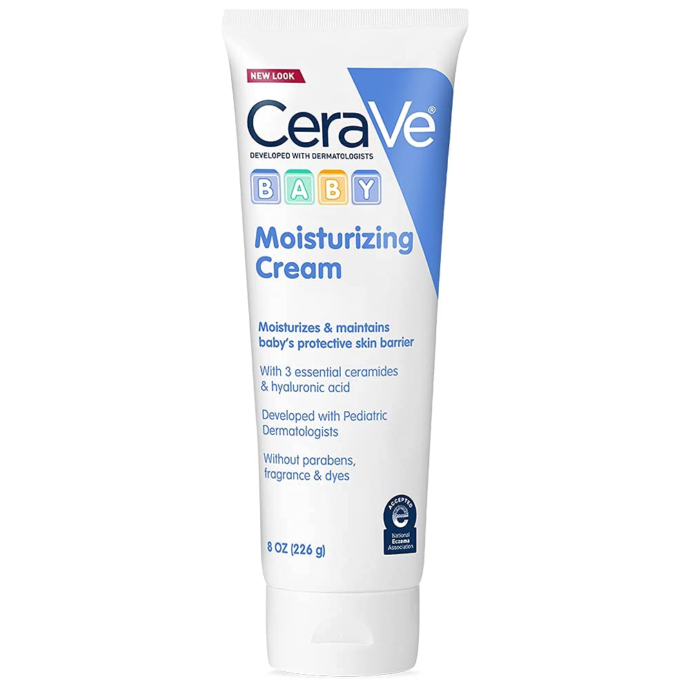 CeraVe Baby Moisturizing Cream 1oz/226g With Ceramides, Fragrance, Paraben, Dye & Phthalates Free, Rich & Non-Greasy Feel, Gentle Baby Skin Care Girlfriend Wife Mother Friend Boyfriend Husband Father Brother Birthday, Graduation, Party, Travel, Camping, Outdoors, School, Campus Trip, Festivals, Winter Christmas Special Occasions, Party - Multicolor - View 1