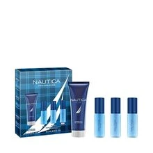 Nautica 4 Pcs Set For Men (EDT 7ml*3+Shower Gel 75ml) Mini Set 0.23oz/7ml*3+2.5oz/75ml - Girlfriend Wife Mother Friend Boyfriend Husband Father Brother Bedroom Decor Birthday Graduation Party Travel Camping Outdoors School Campus Trip Festivals Anniversary Office Gift - Multicolor - View 1