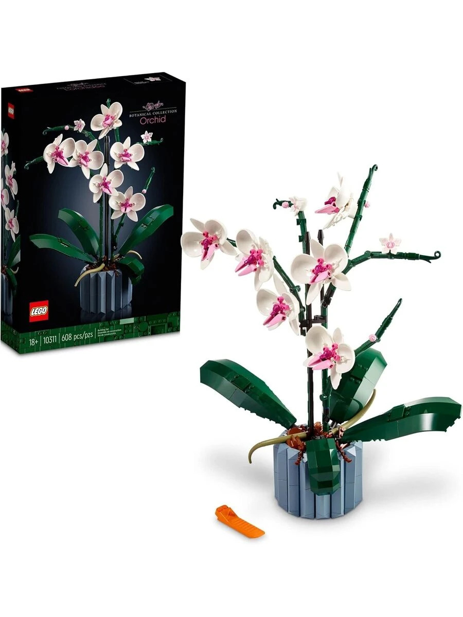 LEGO 植物收藏系列兰花 10311 – 可拼装兰花植物模型，装饰展示套装，创意礼物，适合 18 岁及以上成人和儿童，音乐/婚礼季礼物 - 彩色 - 查看 1