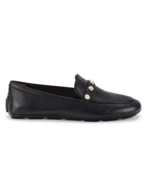 Stuart Weitzman Casual Versatile Commuter Flat Shoes With Studded Decor - Black - View 1