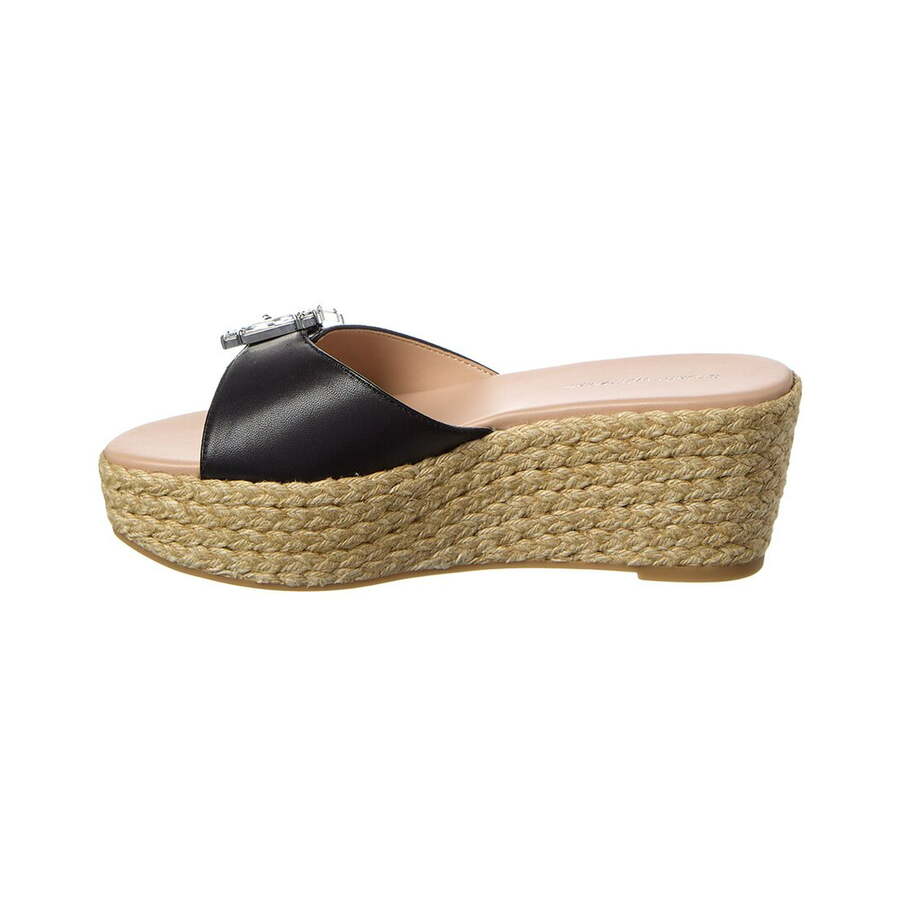 Stuart Weitzman Women's Bohemian Style Buckle Design Wedge Heel Sandals - Black - View 1