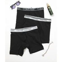 Calvin Klein Quần lót boxer brief 3 màu đen/đen/đen - đen - Xem 1