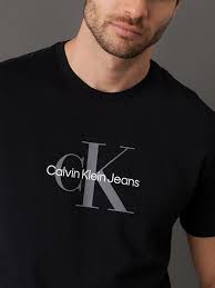 Calvin Klein 短袖图案圆领衫 4 黑色 - 黑色 - 查看 1