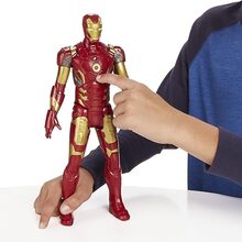 Mattel 漫威泰坦英雄科技钢铁侠Mark 43可动人偶 – 12英寸电子钢铁侠人偶，带音效和爆能装备，史诗级超级英雄动作游戏，适合4岁以上儿童，漫威复仇者联盟粉丝生日礼物 - 彩色 - 查看 3
