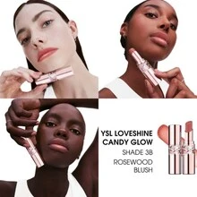 Yves Saint Laurent Loveshine Candy Glow 唇膏润唇膏 3B 玫瑰木腮红 0.11盎司/3.2克 - 3B 紅木腮紅 - 查看 3