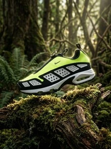 Nike Air Max 女款休閒鞋 輕量緩震 透氣舒適 厚底 Logo 親膚 百搭配色 適合日常健身通勤下班休閒旅遊約會 黑色 FZ2068-700 - 電光綠/黑色-白色 - 查看 1