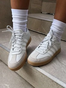 Giày thể thao Adidas BREAKNET 3.0 Unsiex Nhẹ, thoáng khí, có đệm, đế cao su chống trượt, lớp lót mềm mại, dễ vệ sinh, cổ điển, buộc dây, màu trơn, đi làm hàng ngày, tập thể dục, đi bộ đường dài, văn phòng, sau giờ làm, du lịch, mùa xuân, màu be JR3557 - Nâu nhạt - Xem 1