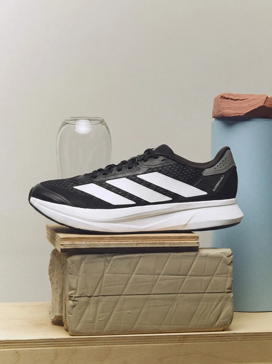 Adidas Duramo SL 2 男士跑步鞋 透气吸汗 轻便 弹性好 多功能 黑白配色 IH8218 - 黑色/白色 - 查看 1