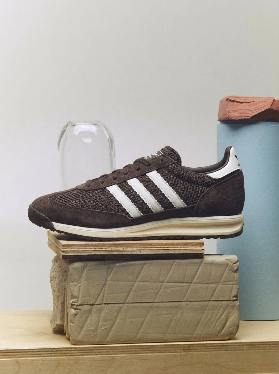 Giày thể thao SL 72 RS Earth Strata Unisex, thoáng khí, thấm mồ hôi, nhẹ, đa năng, thích hợp cho hoạt động ngoài trời và học tập, màu nâu/trắng JR8774 - Nâu/trắng - Xem 1